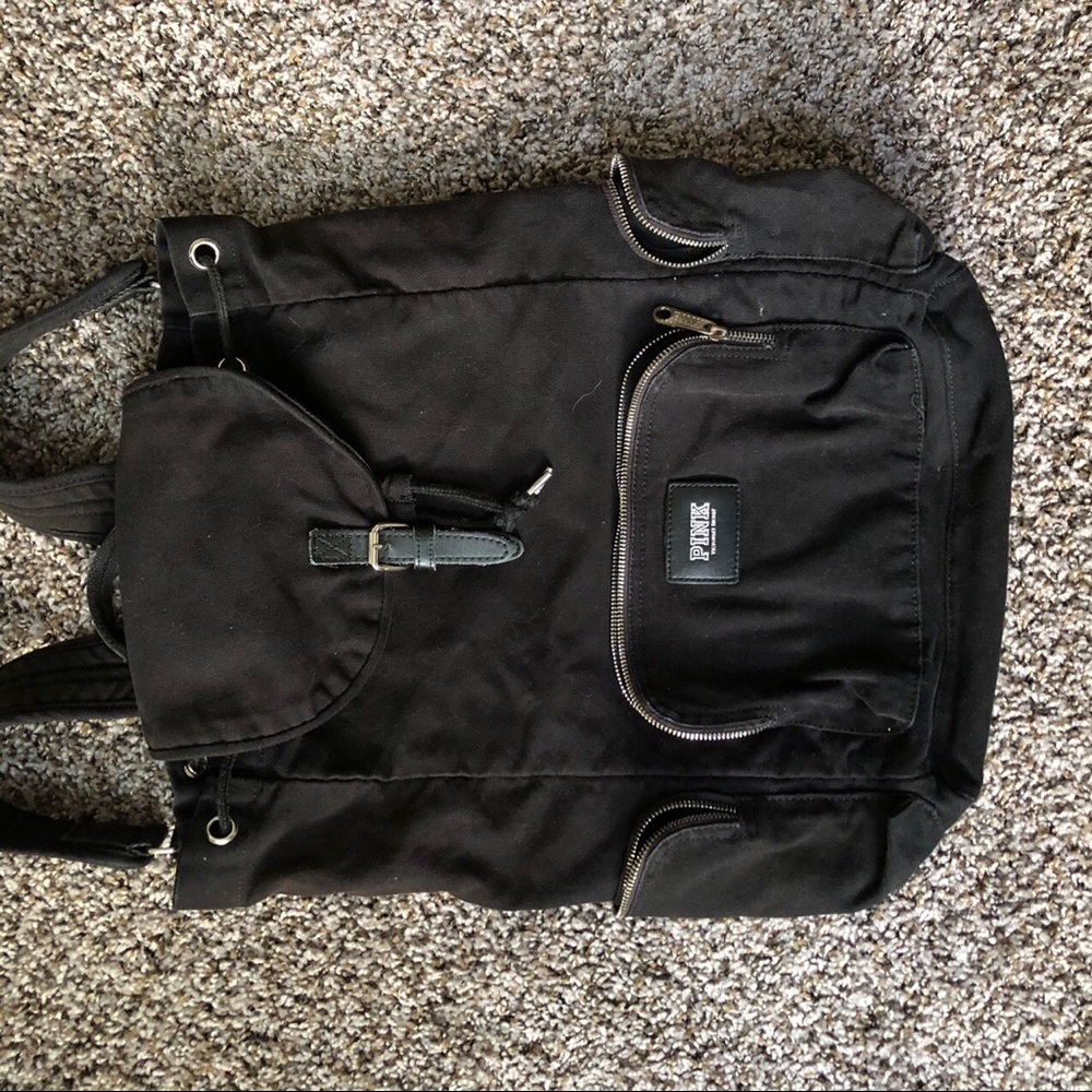 victoria’s secret PINK backpack in black.